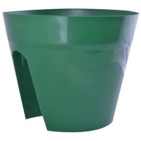 Posuda za cvijeće za ogradu, zelena
