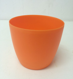 Lili, narančasta plastična posuda za cvijeće 13 cm