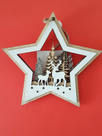 Božićna dekoracija za vrata u obliku zvijezde